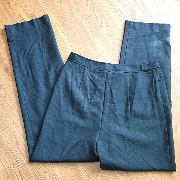 Bianca Nygard 75% Wool Blend Pleated Charcoal Gray Womens Dress Pants Sz 12 Tall - Picture 8 of 15